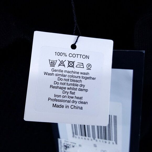 FRED PERRY Polo Shirt Mens Small Black Textured Knit Front Logo Preppy Golf $160 - Picture 5 of 10